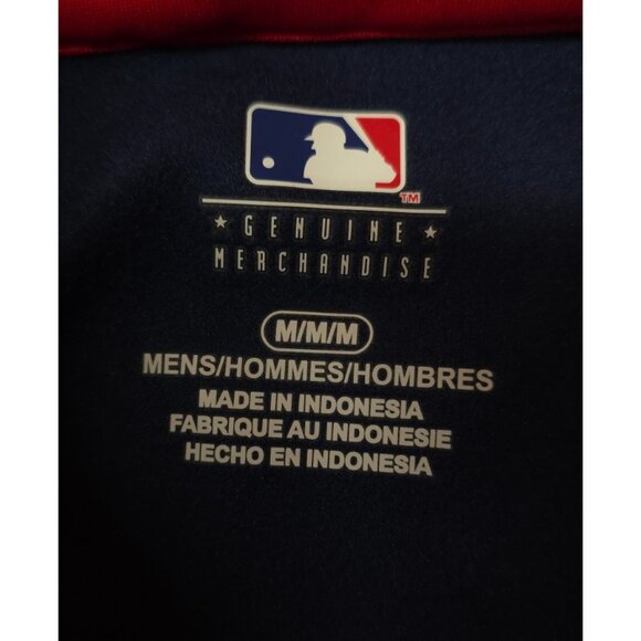 MLB St. Louis Cardinals Mens Medium Red Quarter Zip Logo Pullover Shirt Jacket - Picture 10 of 11